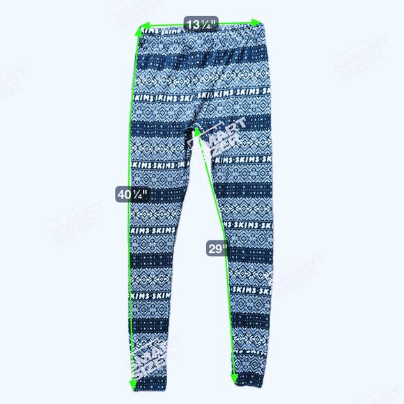 SKIMS Christmas Plush Pointelle Fairisle Henley Pajama Set Modal Medium Holiday - Picture 9 of 14